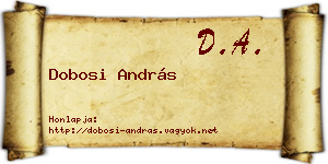 Dobosi András névjegykártya
